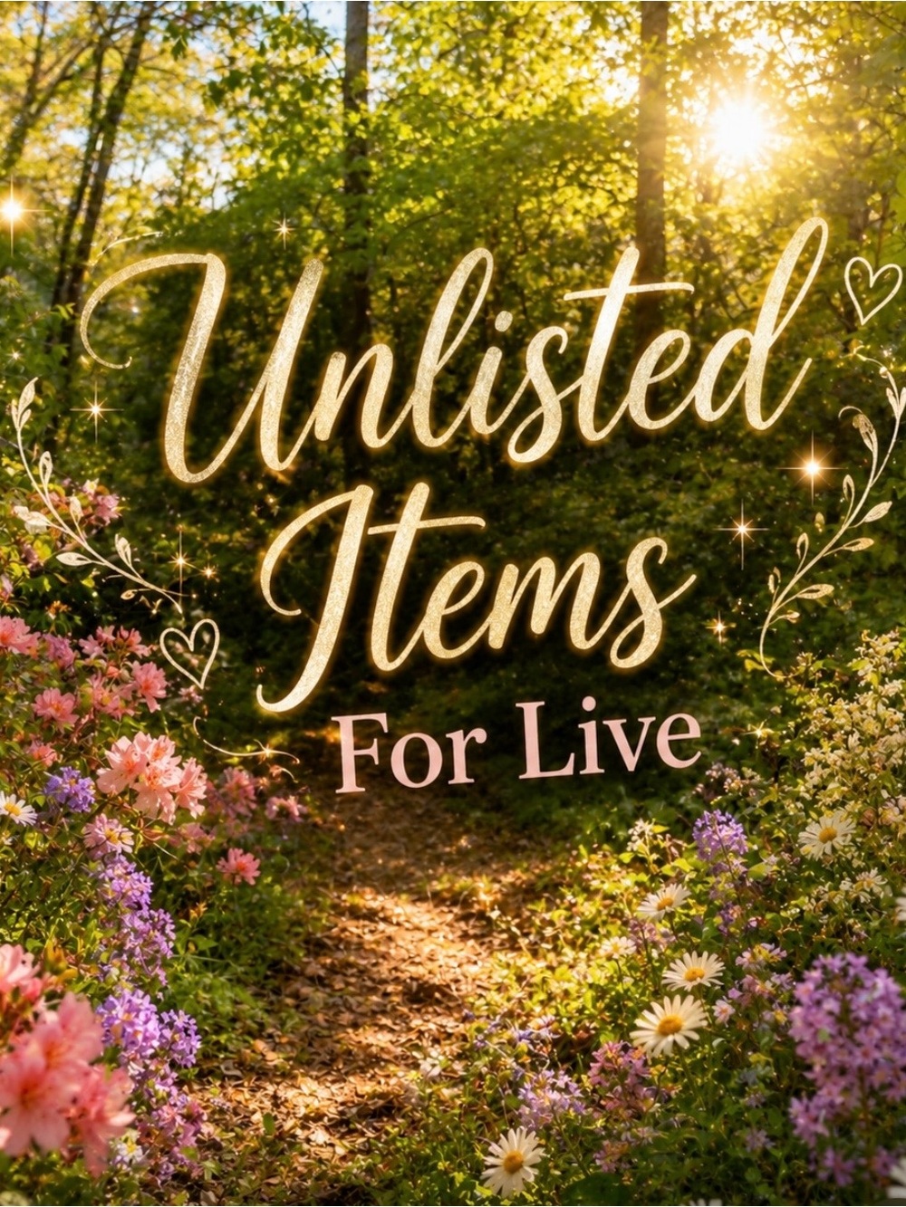 Unlisted Items For Live Graphic Print - Floral Gold Script